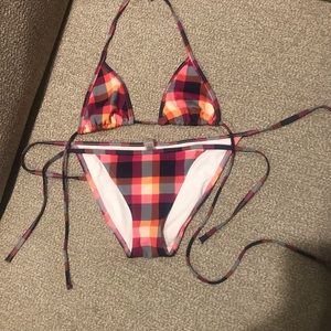 Victoria secret plaid string bikini